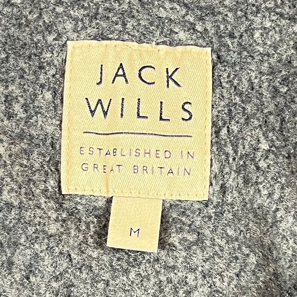 Jack Wills Gray Sweatshirt Jumper Mens M "Finest Goods" Circle Chest Logo Soft! - Picture 5 of 10